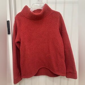 Old Navy Red Turtleneck Sweater Plush Texture